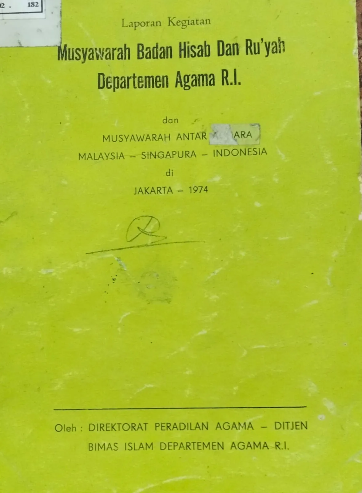 MUSYAWARAH BADAN HISAB DAN RU'YAH DEPARTEMEN AGAMA RI