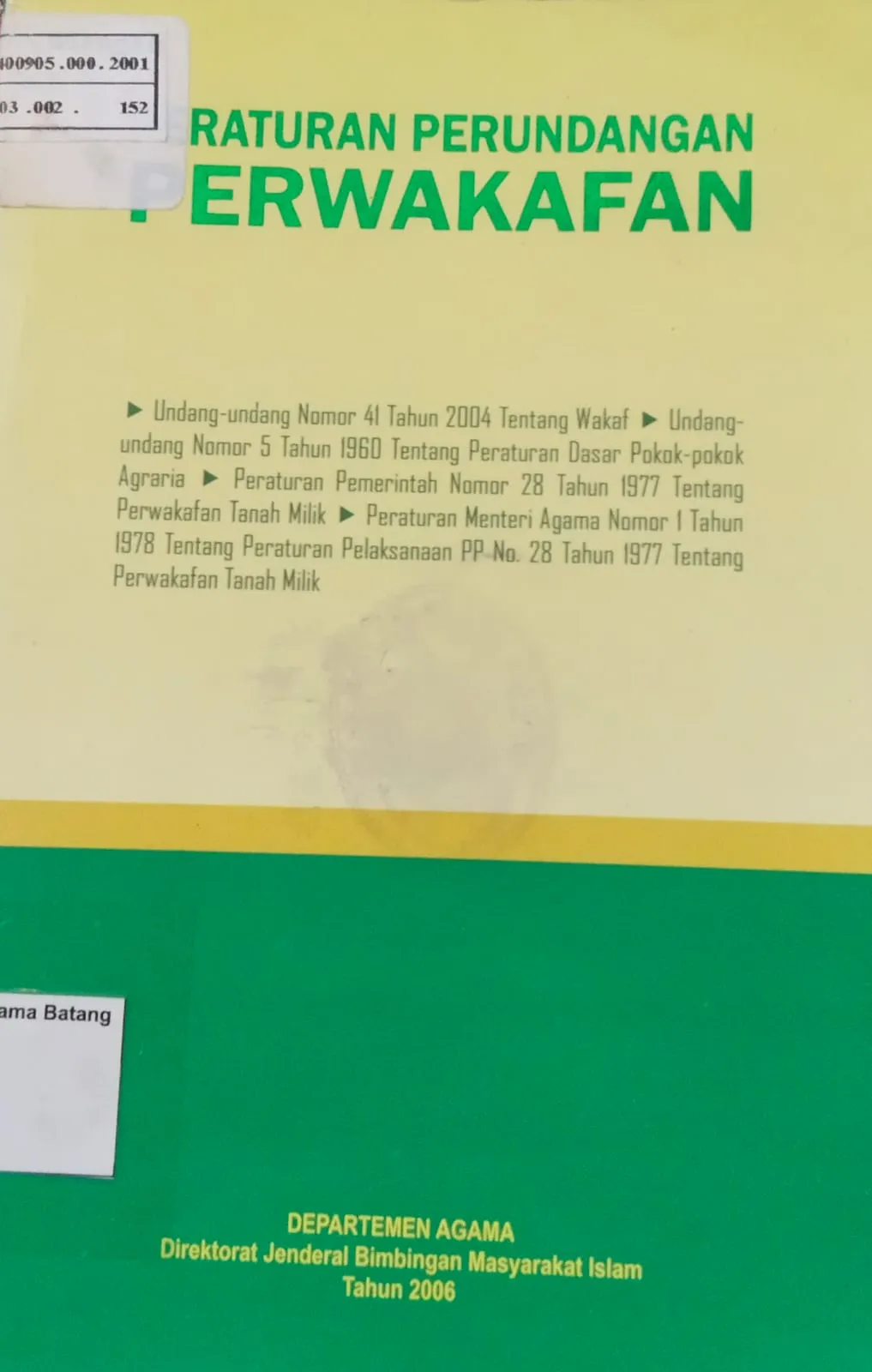 PERATURAN PERUNDANGAN PERWAKAFAN