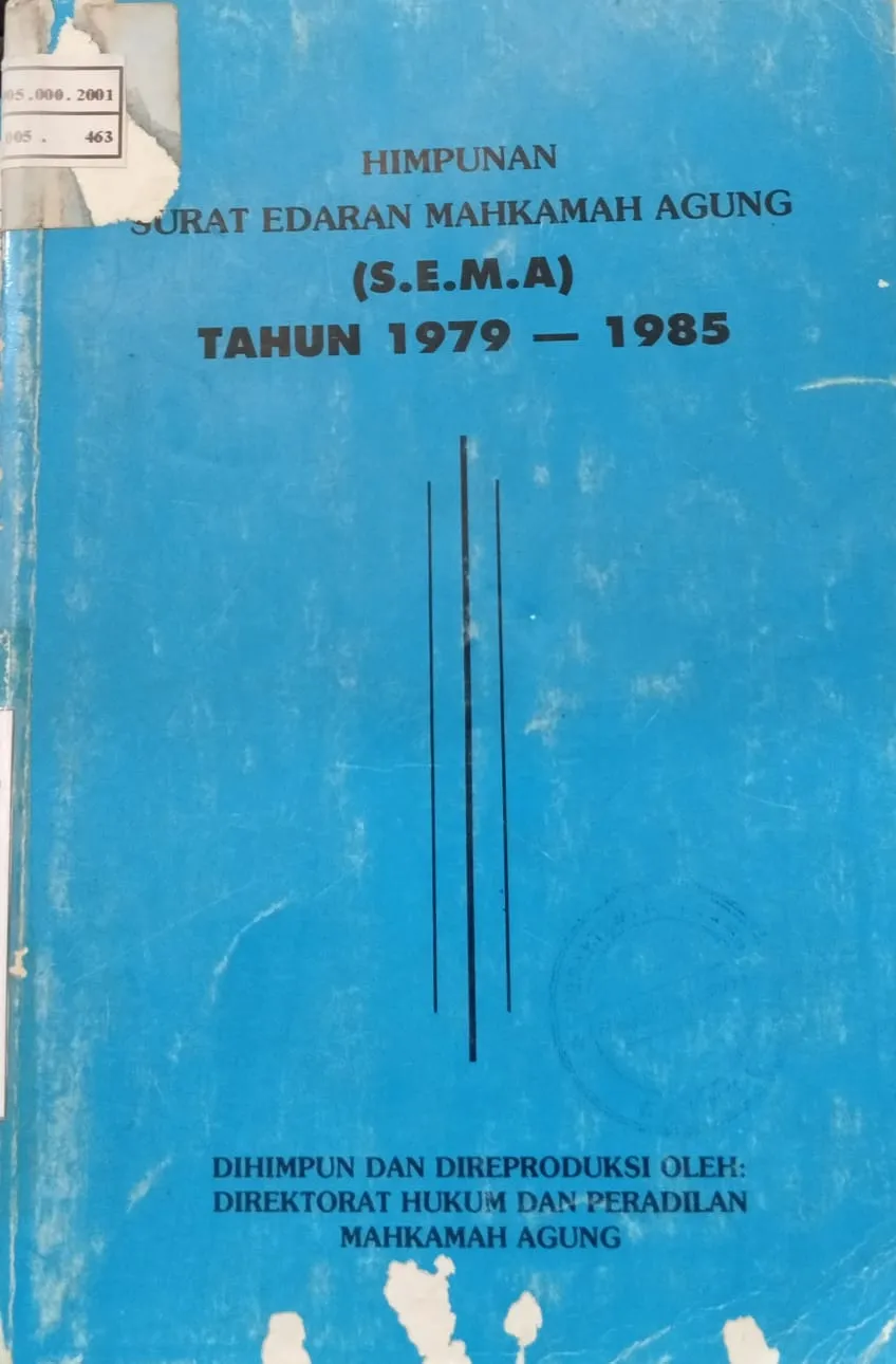 HIMPUNAN SURAT EDARAN MAHKAMAH AGUNG TH 1979-1985