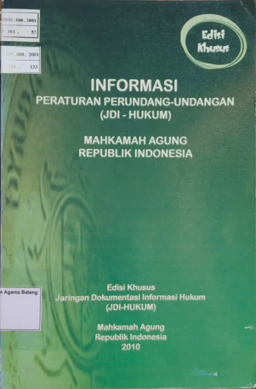 INFORMASI PERATURAN-UNDANGAN (JDI-HUKUM)