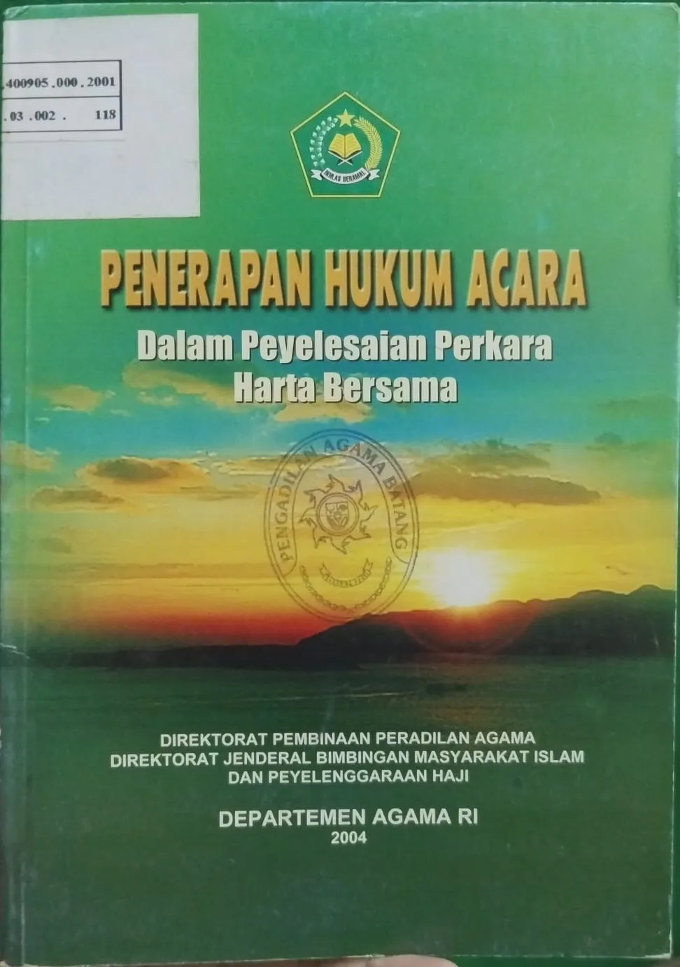 PENERAPAN HUKUM ACARA DALAM PENYELESAIAN PERKARA HARTA BERSAMA